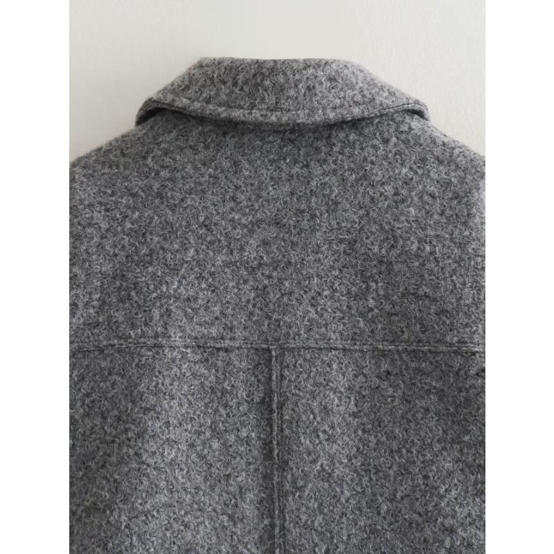 DAFIFY Damenmode, lässig, einfarbig, Herbst-Winter, langärmelig, POLO-Ausschnitt, Jacken und Mäntel