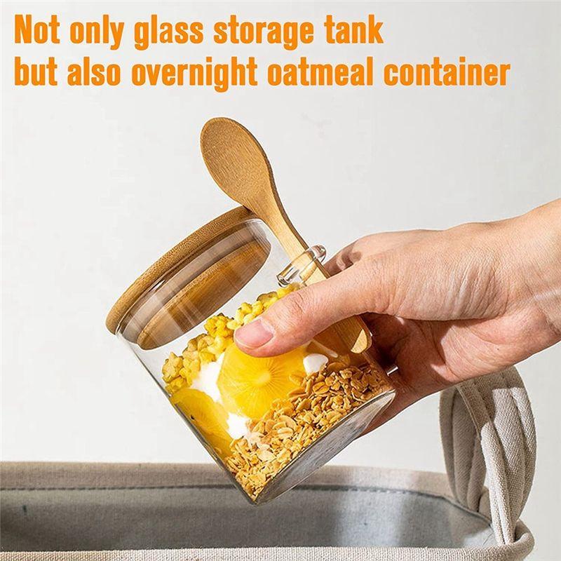 

BHBL Glass Jars with Bamboo Lid & Spoons, Glass Jar with Airtight Lid, 15 Oz/450ML Glass Food Storage Containers 13Pcs China Mainland