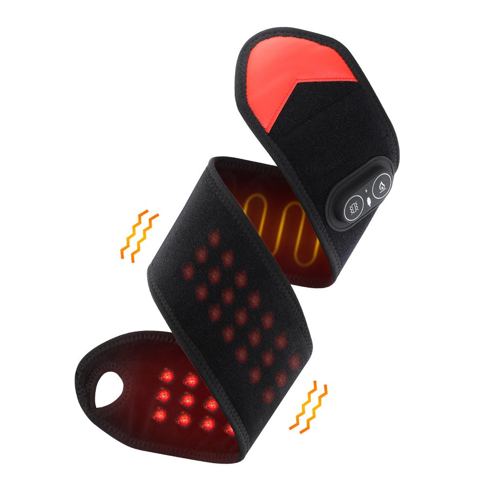 

36Pcs Led Beads 660&850Nm Red Light Heating Belt 3 Levels Heating And Vibration Wrist Wrap For Leg Arm Ankle