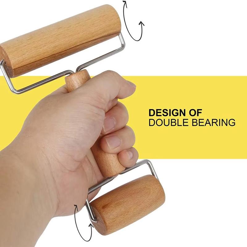 Double-Head Dough Roller Wooden Rolling Pin Nonstick French Fondant Flour Pie Cookie Pastry Pizza Roller Baking Kitchen Utensils