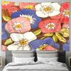 Floral Tapestry Wall Hanging Nature Botanical Flower Pattern Room Decor Bohemian Aesthetic Dorm Wall Art Bedroom Living Room Bac