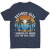 Retired 2024 Beach Retireunisext Funny Sarcastic Saying Quote T Shirt Unisexs