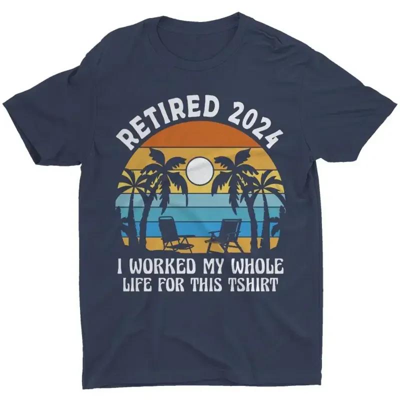Retired 2024 Beach Retireunisext Funny Sarcastic Saying Quote T Shirt Unisexs