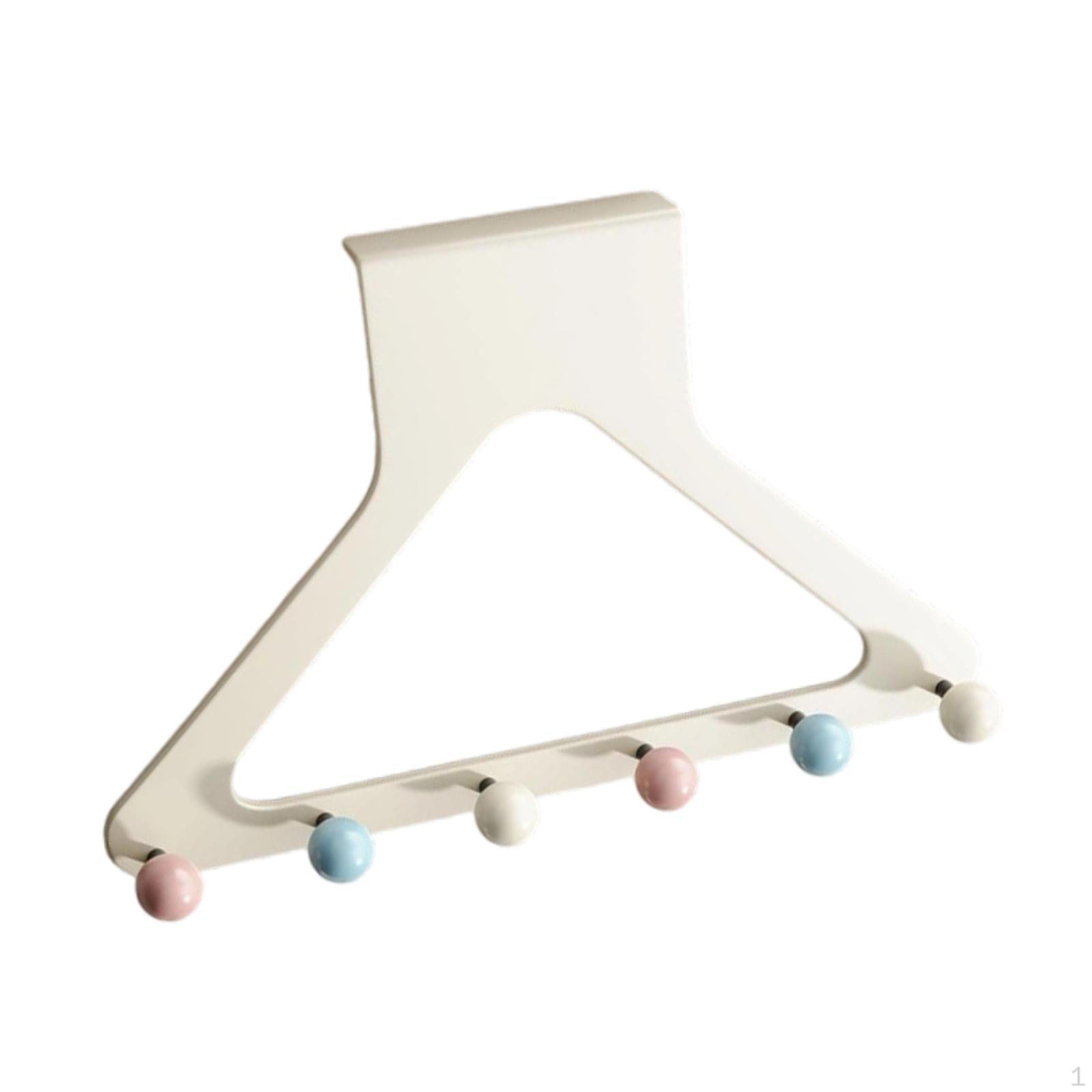 

Door Hook Rack with 6 Hooks for Hanging Items in Bedroom dark colors