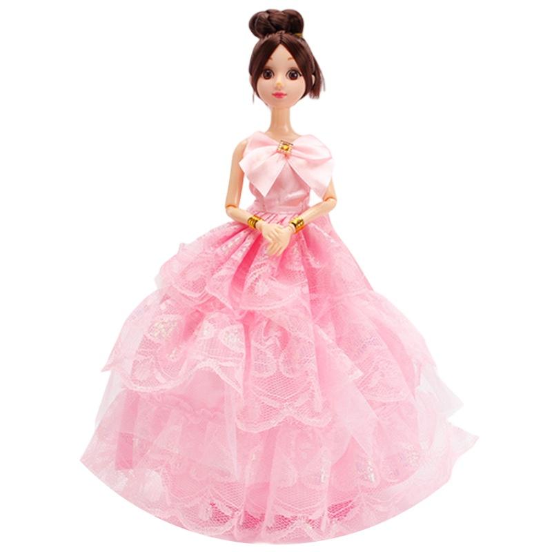Кукла Барби Девочка 3d Реалистичные Глаза Мода Пышная Юбка Принцесса Подарочный Набор Style H