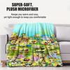 Multiple Cute SpongeBob Cartoon Print Pattern Flannel Blanket Soft Multifunctional Decortive Universal Throw Blanket Gift