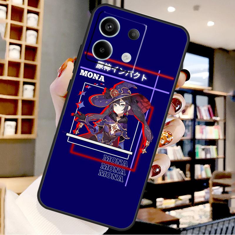 

Genshin impact Mona For Xiaomi Redmi Note 14 Pro 9 10 11 12 13 15 Pro Plus Case For Redmi 15 15C 14C 12C 10C 13C Redmi Note 13 Pro 4G