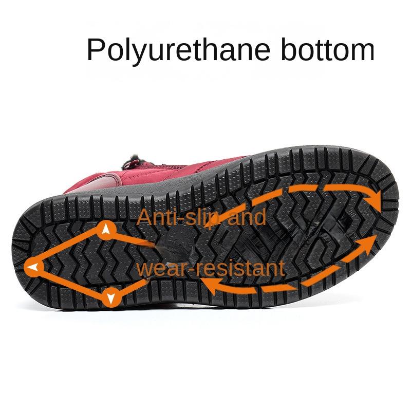 Зимние новые женские утепленные хлопковые сапоги с мягкой подошвой — фото 5