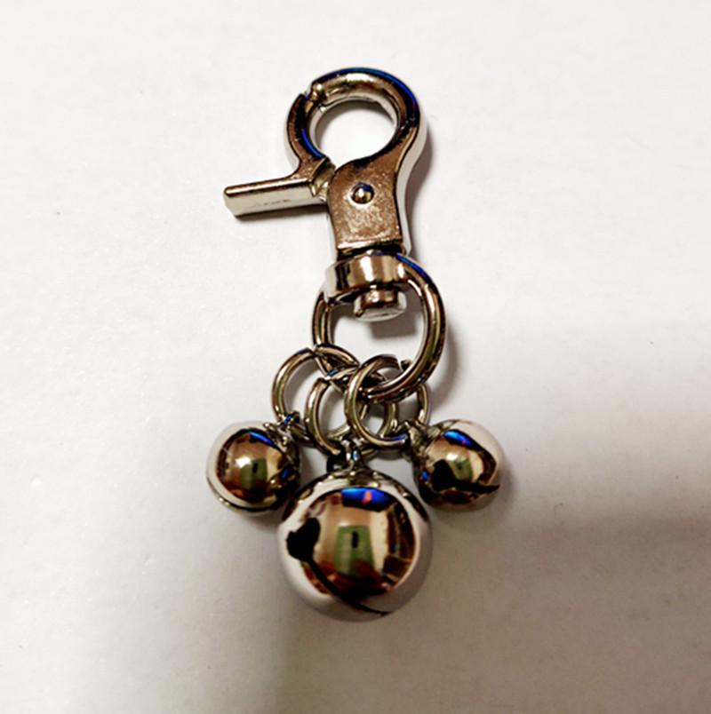 Colorful One-word Copper Bell Keychain for Pet Cat/Dog Collar серебряный