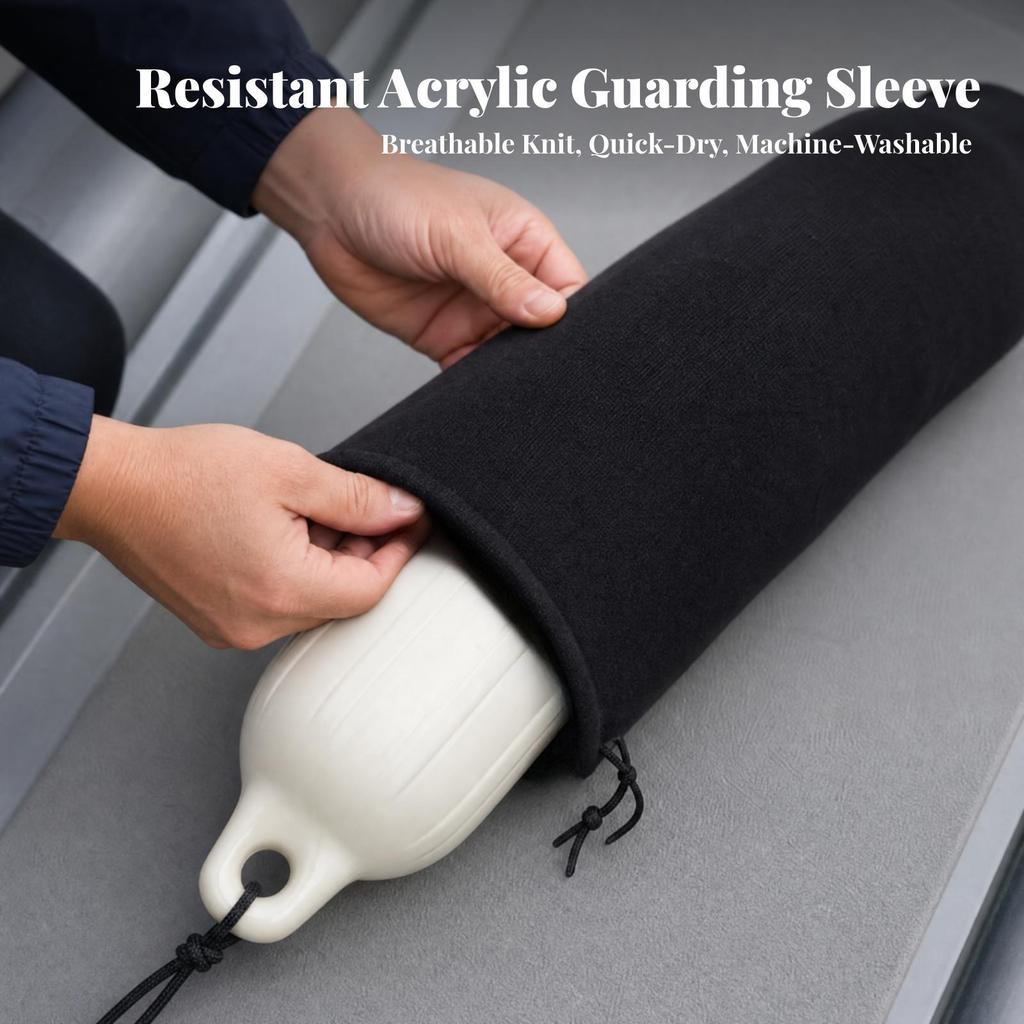 Acrylic Dock Guard Cover with Drawstring Closure Protecting Marine