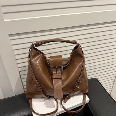 Large-capacity Simple Tote Bag, New Commuter Shoulder Oblique Span Bag, Casual Women's Retro Autumn and Winter