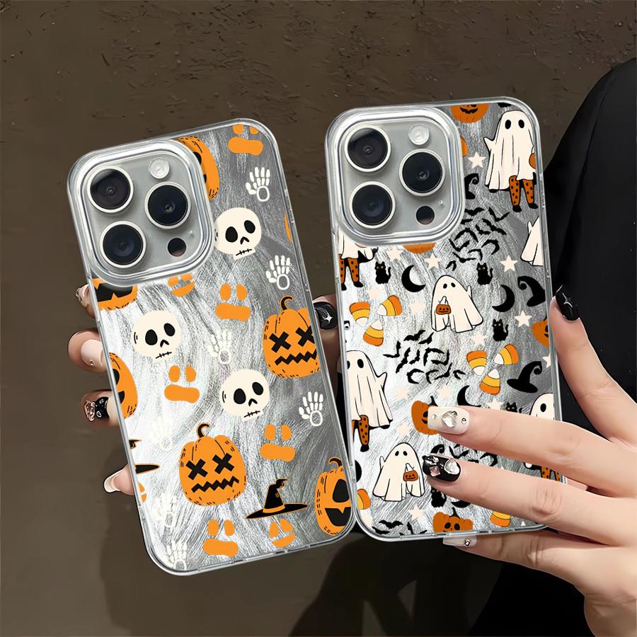 Black Soft Shell Phone Case for Apple iPhone 16e 12 14 14 Plus 11 13 Pro 17 Air 15 16 Pro Max Cartoon Halloween