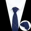 New Men's Tie Solid Color Stripe Soft Skinny 6cm Jacquard Necktie