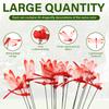 50 Pcs Garden Dragonfly Stake Plastic Simulation Garden Stake Decoration Creative Dragonfly Ornament for Flowerpot Outdoor Lawn
