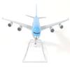Alloy metal Planes Aircraft Model Airplane Korea Air Airlines B747 Plane 16cm Display Diecast 747 With Stand Airplanes Decoratio
