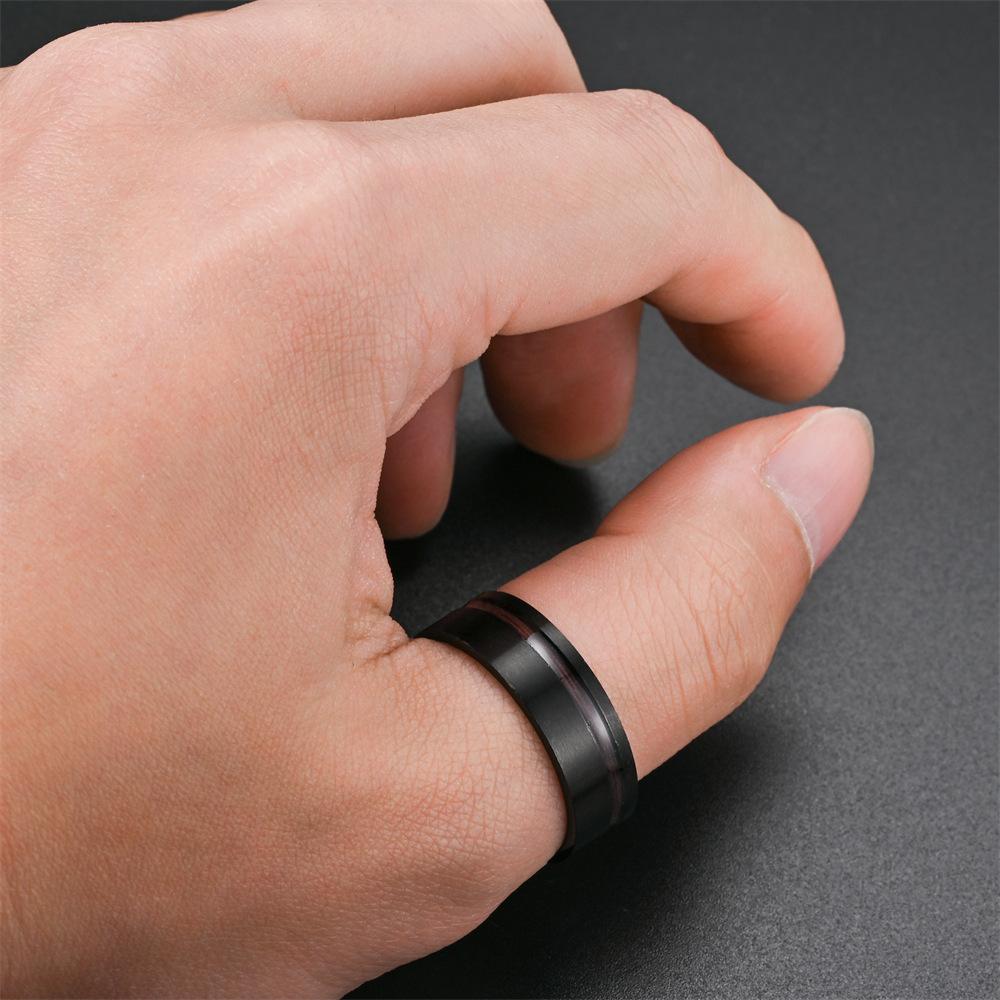 1Pc Fashionable and Versatile Men and Women Wearing Fashionable Titanium Steel Rings