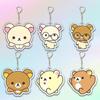 Rilakkuma Cartoon Keychain: Cute Acrylic Pendant for Student Schoolbags - Adorable Anime Jewelry Gift