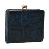 Peanuts Snoopy Bifold Wallet, Genuine Leather, Joe Cool Monogram Clasp Closure, 73008 (Navy) for Men and Women