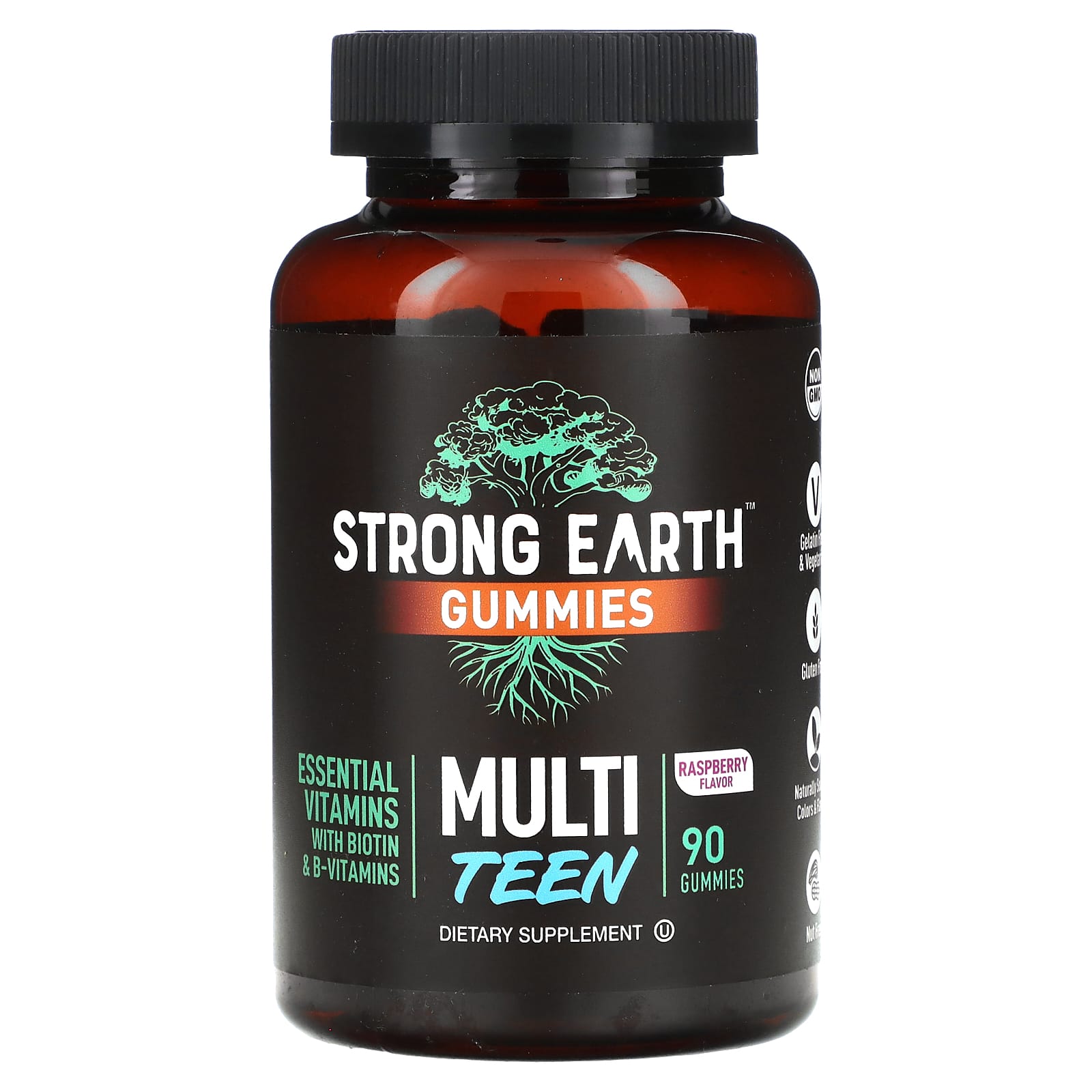 

YumVs, жувальні цукерки Strength Earth, багатобандові, малина, 90 цукерок