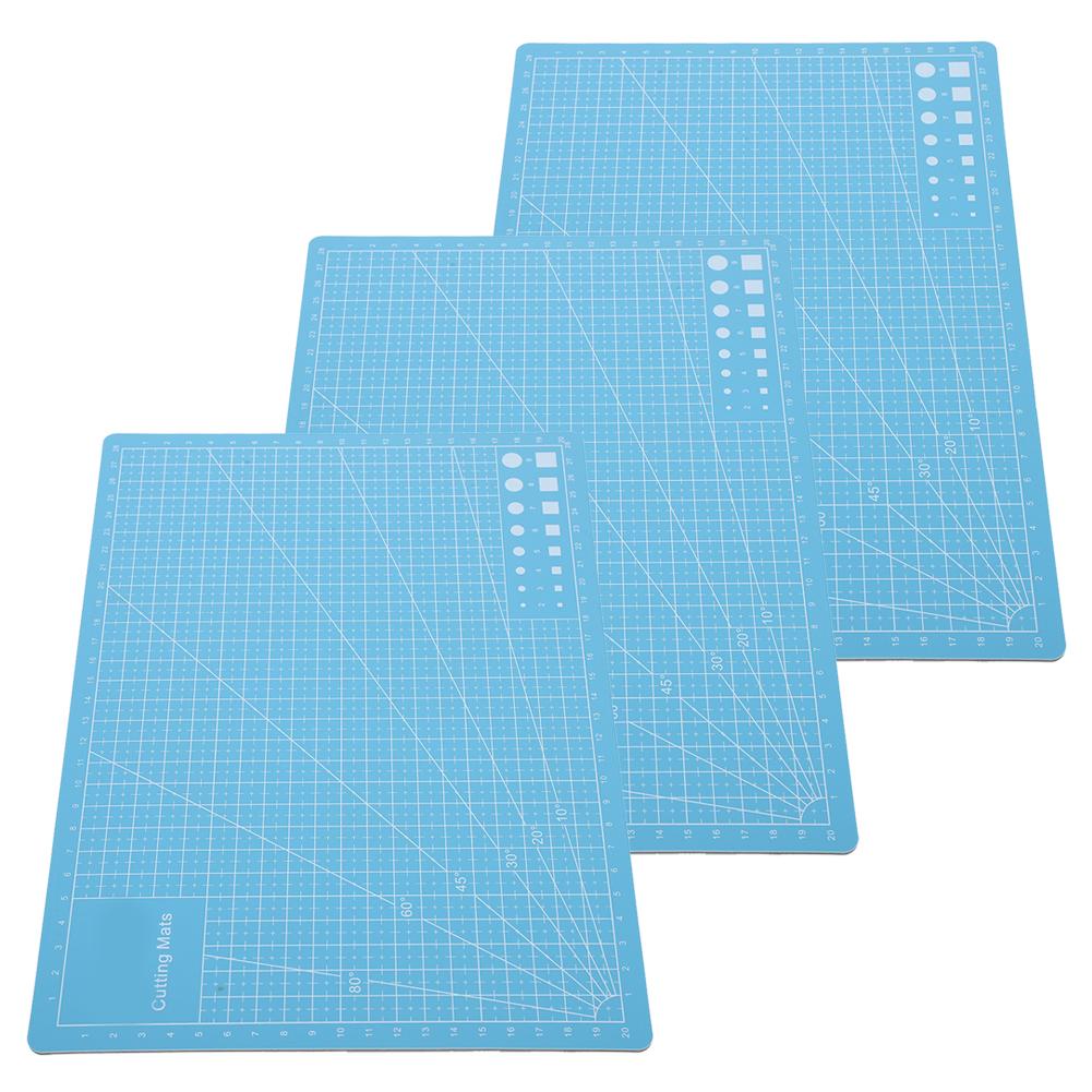 3 Peças Base de Corte A4 Modelo Feito à Mão Almofada de Corte Papel Carimbo de Borracha Gravação Placa com Escala