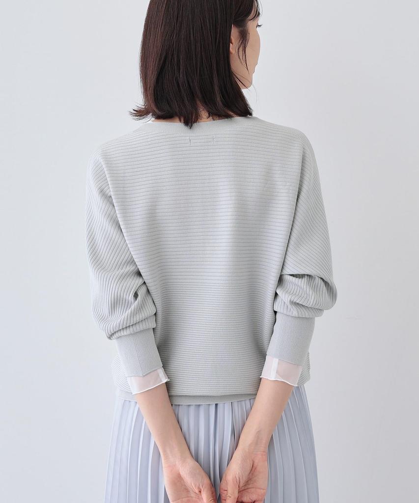 INDIVI for Spring Beautiful Silhouette Dolman Sleeve Knit 12712350 Light Gray Size Knit/Sweater [Washable/Seamless] Women's (011) 38(M)