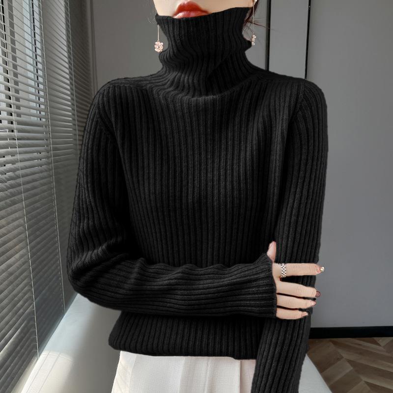 

Свитер с воротником-стойкой для женщин на осень и зиму, новая базовая рубашка, приятная к коже и теплая, модная и универсальная, пушистый свитер Энди XXL