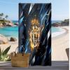 Asciugamano da Spiaggia Stampato Juventus FC Asciugamano Morbido ad Asciugatura Rapida Coperta da Spiaggia Rettangolare Grande Portatile per Viaggi Piscina