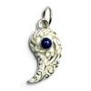 Magatama (comma-shaped Bead) with Lapis Lazuli, Sterling Silver 925 Pendant Top, by Oriental Vibrations.