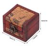 4Pcs Antique Wooden Small Box Versatile Vintage Jewelry Storage Case Treasure Chest for Storing Earrings Necklaces Cosmetics