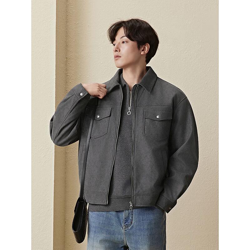 GXG Men's Retro Floral Textured Oversized Casual Jacket