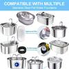 40pcs Cat Water Fountain Filter Set 20pcs Filters + 20pcs Sponges - Compatible with 108/3.2L and 67oz/2L Pet Drinking Fountains