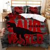 Set Copripiumino Dinosauri Dinosauri T-Rex Giurassico Dino Fossile Biancheria da Letto Dinosauro Matrimoniale Queen King Size Morbido Poliestere Copripiumino