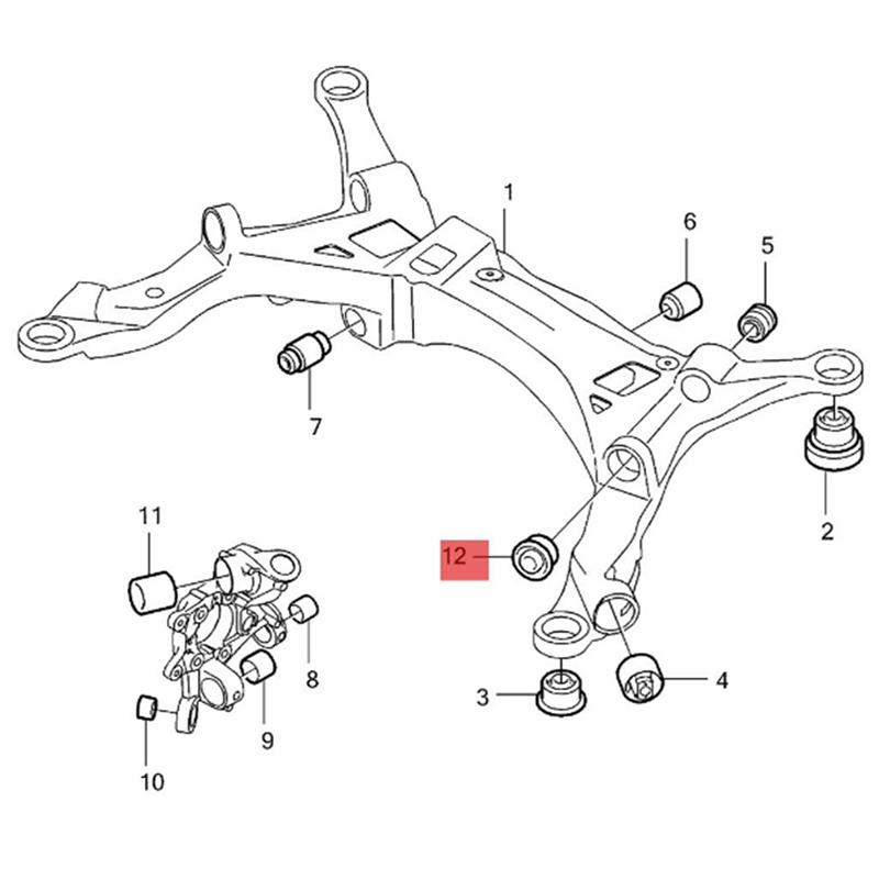 Car Rear Control Arm Axle Bushing 31277899 For VOLVO XC90 XC70 S60 S80 V70 Parts Rear Swing Arm Suspension Rubber Bushing