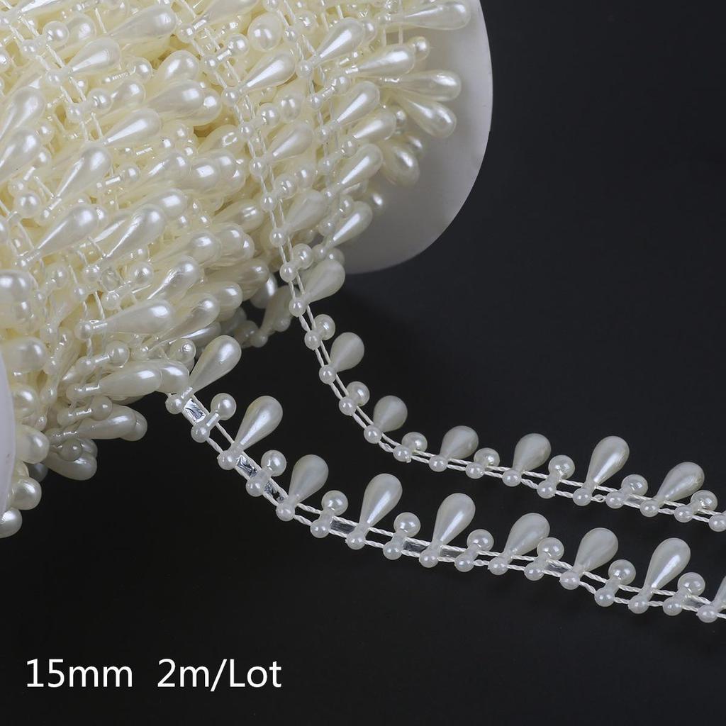 Round Sun Rose Double Pearl Chain for Wedding & DIY Hair Accessories