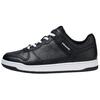Canvas Leather Stylish Skateboarding Shoes Men's Black CI313-BLK