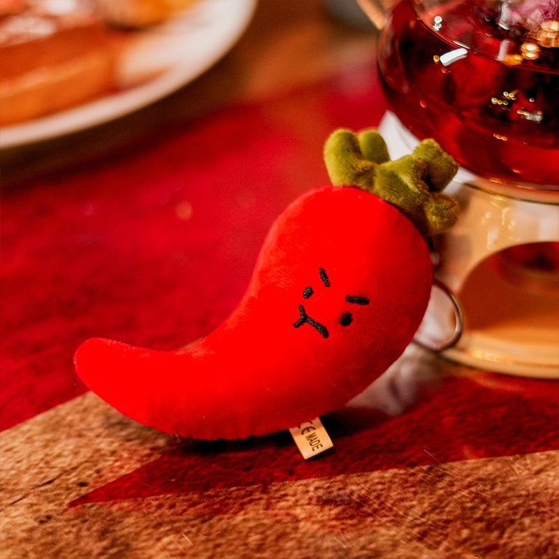 Plush Doll Claw Machine Stall Couple Bag Small Pendant Keychain Squeak School Bag Hanging Decoration