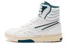 Textile, Leather Breathable High Top Skateboard Shoes Women's White ALFR166-1