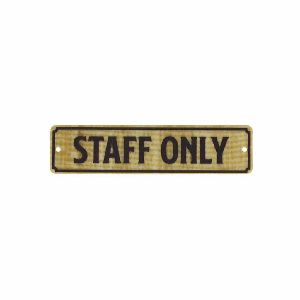 Dulton Sign Plate Door Sign STAFF ONLY Entry for Unauthorized Height 41mm Width 168mm Depth 3mm Screw FIBER SIGN A STAFF ONLY (No Personnel) Hole
