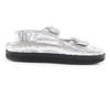 Excellent CHANEL Sandals Silver leather Women 37 G31857 Used