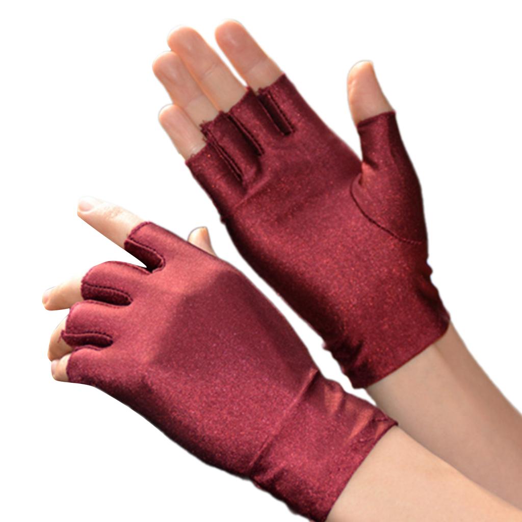 Sunblock Fingerless Gloves for Women Outdoor Activity Wrist Length Driving Gloves Light Weight Fingerless Sunblock Glove