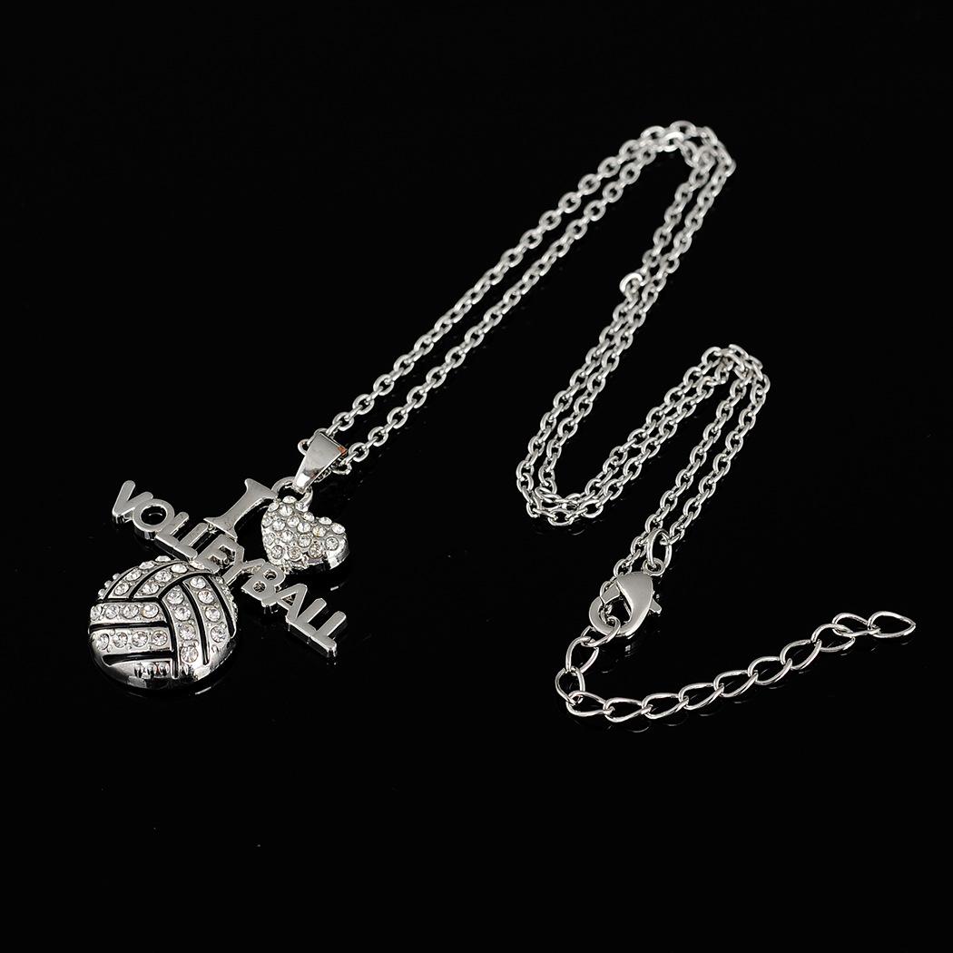 

Быстро продаваемое модное спортивное ожерелье I LOVE VOLEYBALL ожерелье