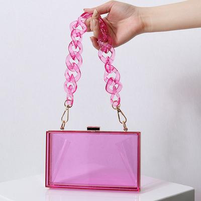 Fashion Jelly Τσάντες Pvc Γυναικείες τσάντες ώμου Chain Crossbody Τσάντα βραδινή τσάντα Leisure Ευέλικτο Lady διάφανες μικρές τετράγωνες τσάντες