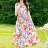 Summer Sleeveless Dresses for Women Vintage Clothes Loose Plus Size Elegant Long Dress