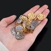 10pcs Geometric Stainless Steel Matte Round Heart Square Stud Earrings Women Earring Base Jewelry Making DIY Punk Accessories