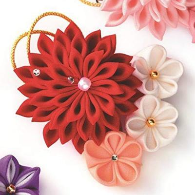 Takagi Fiber Panami Chirimen Craft Pure Silk Tsumami Zaiku Sparkling by Takagi Fiber Kit, Brooch, Red, LH-450,