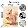 Stretched Frame Pearl Art Kit Cute Squirrel With Acorn DIY Sparkling Bead Canvas Relaxing Hobby Gift For Craft Enthusiasts Creative Decor