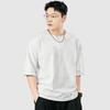 Plus Size Plus Size Men's Loose-fitting Short-sleeved T-shirt Tops Quarter-sleeved Round Neck Half-sleeved T-shirt