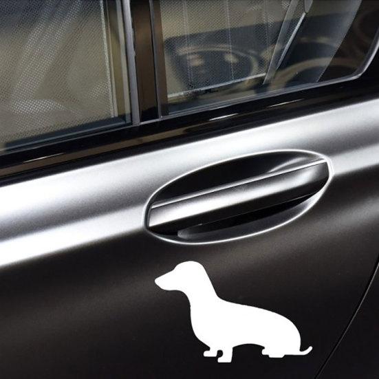 Cute Dachshund Dog Vehicle Reflective Motorcycle Car Sticker Decals Decoration