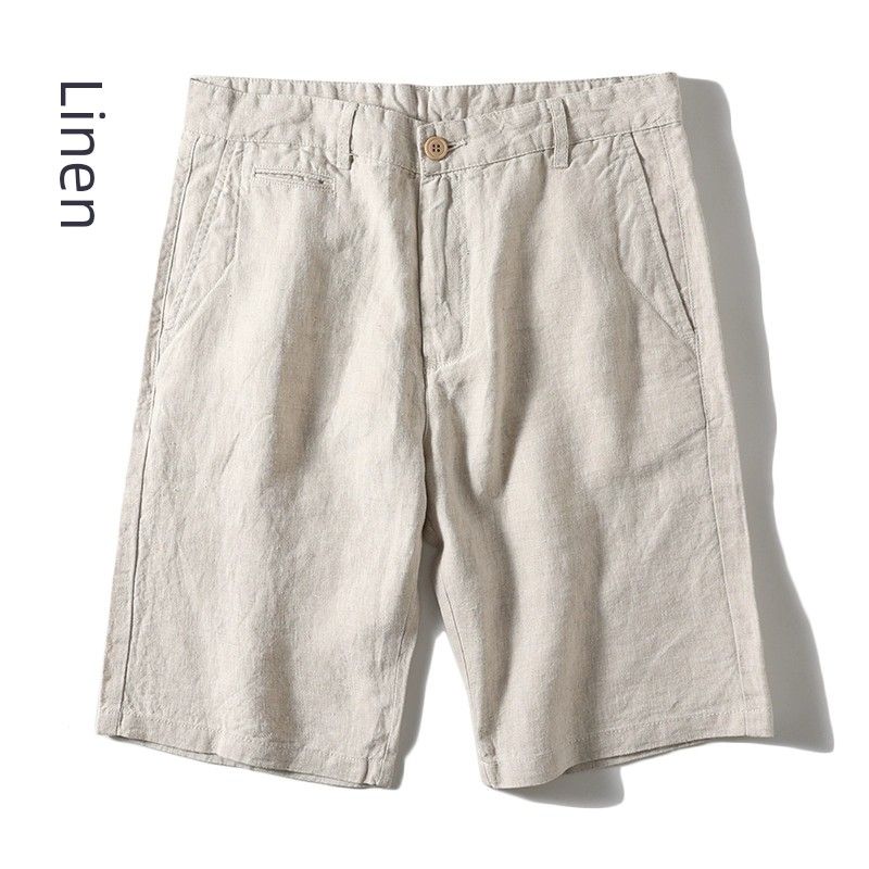 Pure Linen Summer Leisure Export Export Men's Shorts