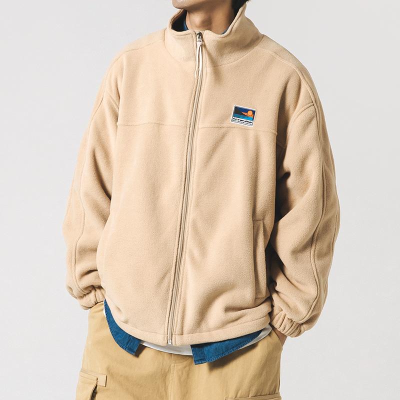 Felpa In Pile Invernale Streetwear Spessa con Collo Alto Cappotto Abbigliamento Uomo Harajuku Cardigan Casual Hip Hop Top per Coppia